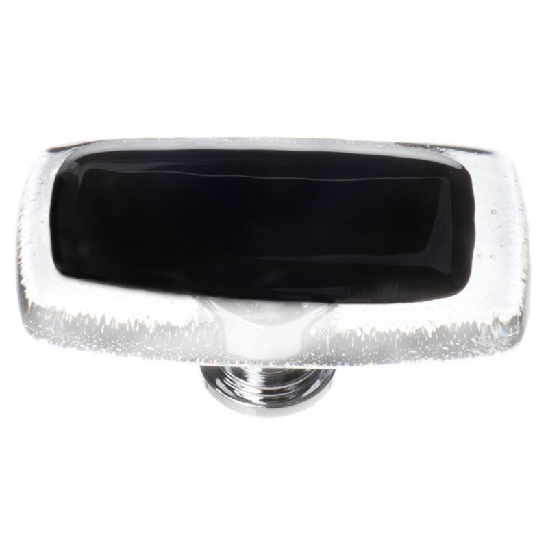 Reflective Rectangular Knob, Oil Rubbed Bronze, Black