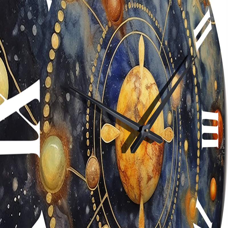Horloge murale bleue et bleue, Très grand