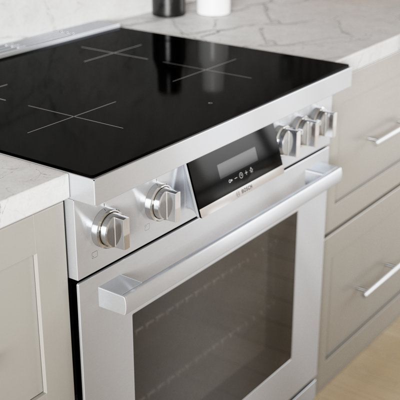 30" Bosch 800 Series Industrial-Style Induction Range