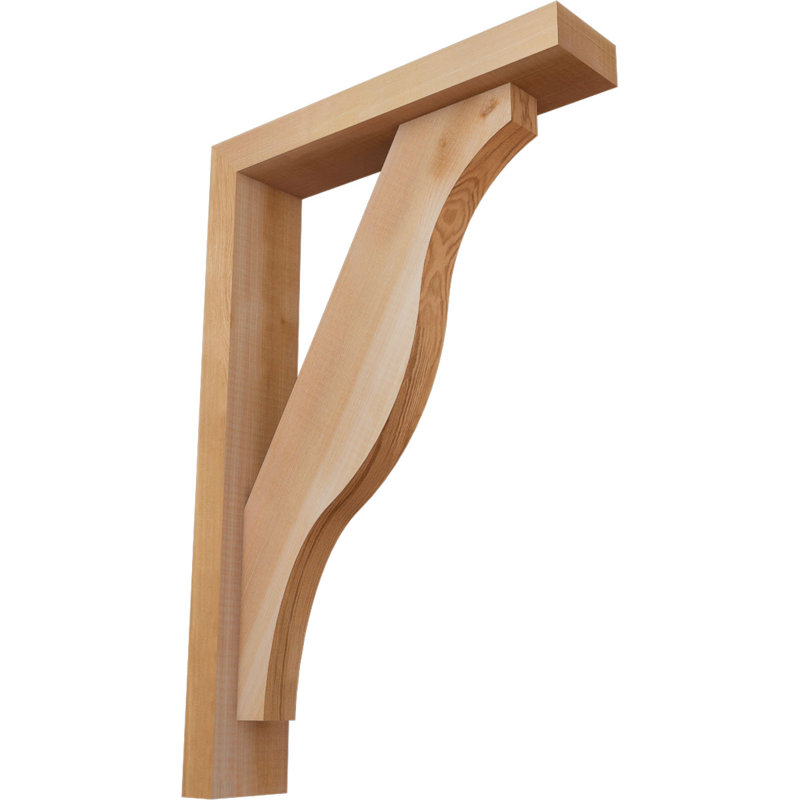 Support Funston Block avec support décalé, 24x16, Cèdre rouge occidental de l 3 1/2 po (lisse)