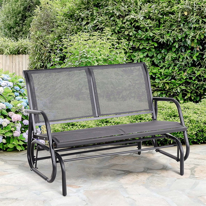 Banc oscillant d'extérieur pour 2 personnes Outsunny, Gris