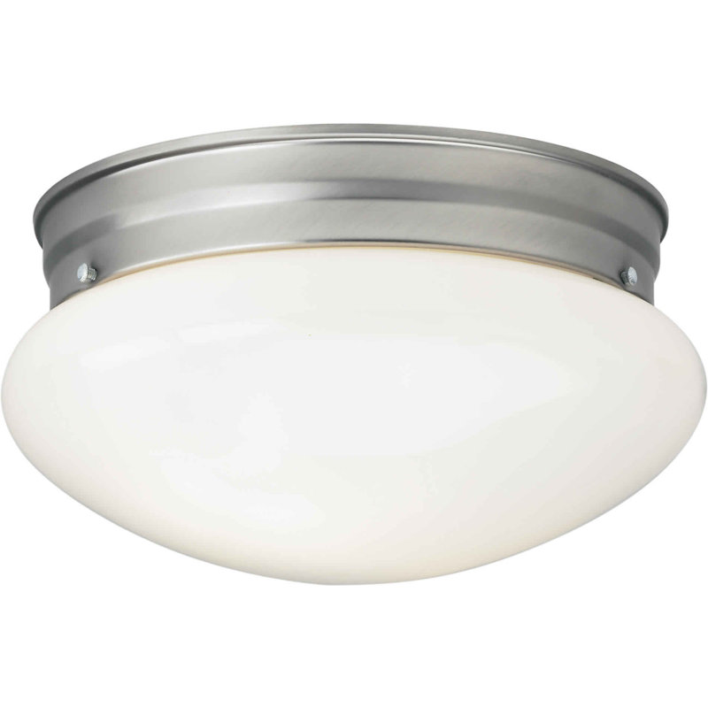 Mckissick Glass Flush Mount, 9.5" H x 5.25" W / Brushed Nickel