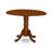 3 Piece Kitchen Table & Chairs Set Contains a Round Dining Room Table with Dropleaf and 2 Linen Fabric Upholstered Dining Chairs, 42x42 Inch, Saddle Brown-683415039-757202510