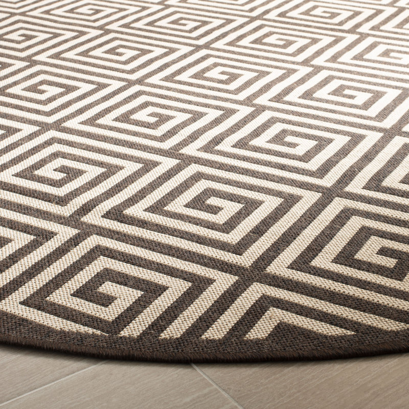 Gowanus 100 Performance Geometric Rug, Round 6'7"