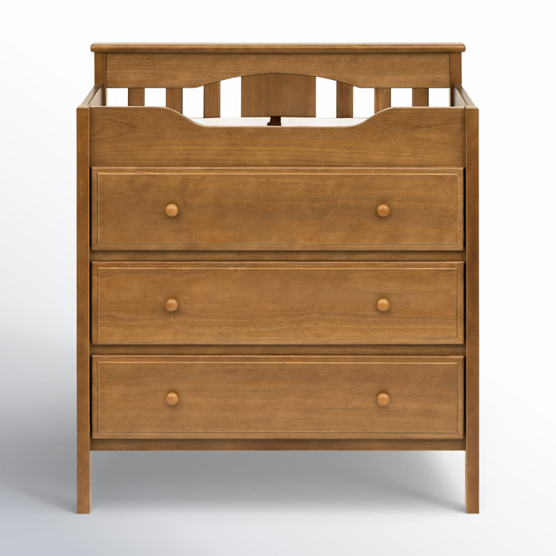 Commode à langer 3 tiroirs Jayden, Châtaignier