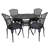 Thiazi 4 Seater Dining Set with Cushions