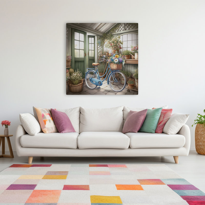Art floral dans un jardin, H 48 po x l 48 po