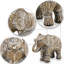 Statue éléphant en résine 4,3 pouces Boho