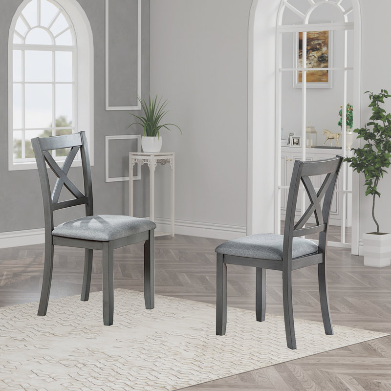 Ensemble de chaises de salle à manger pour 4 personnes, chaise de cuisine avec siège rembourré, chaise d'appoint pour la salle à manger, 