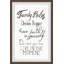 «Gilliard Family House Rules», art encadré-1205253857