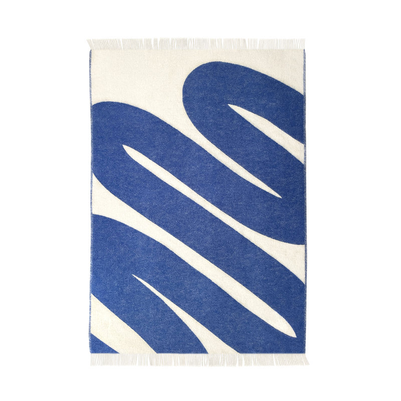Throw Blanket, Blue/White