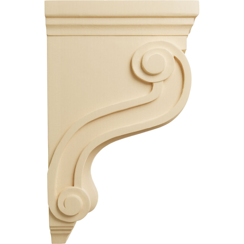 Corbeille à volutes traditionnelle Boston l 3 7/8 po x P 8 po x H 13 po (paquet de 6), Érable