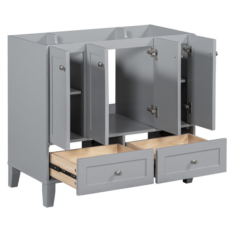 Meuble-lavabo de salle de bain sans armoire de comptoir de salle de bain seulement, Gris