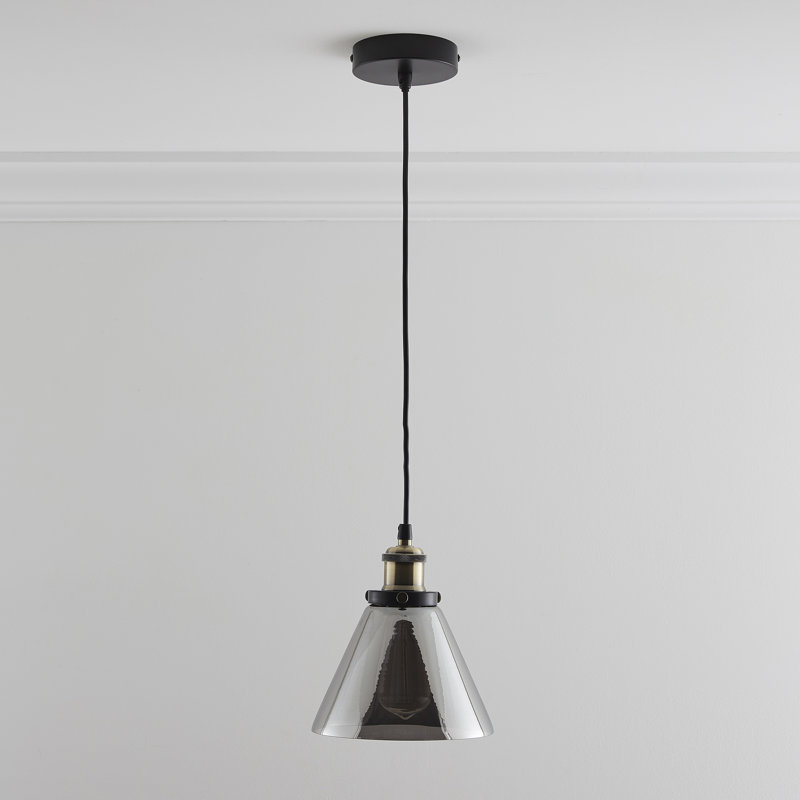 Coffman 1 - Light Smokey Cone Pendant, Smokey