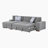 Odesser 115" W 2-Piece Chenille Sleeper Sectional-1138026909-1138026911
