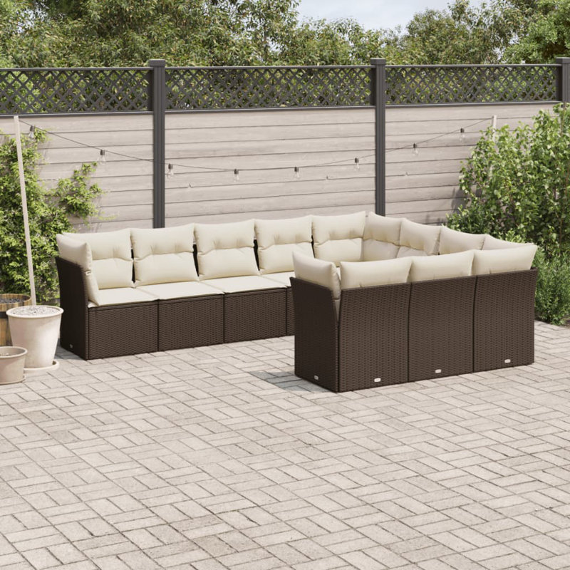 Vidaxl Garden Sofa Set Brown