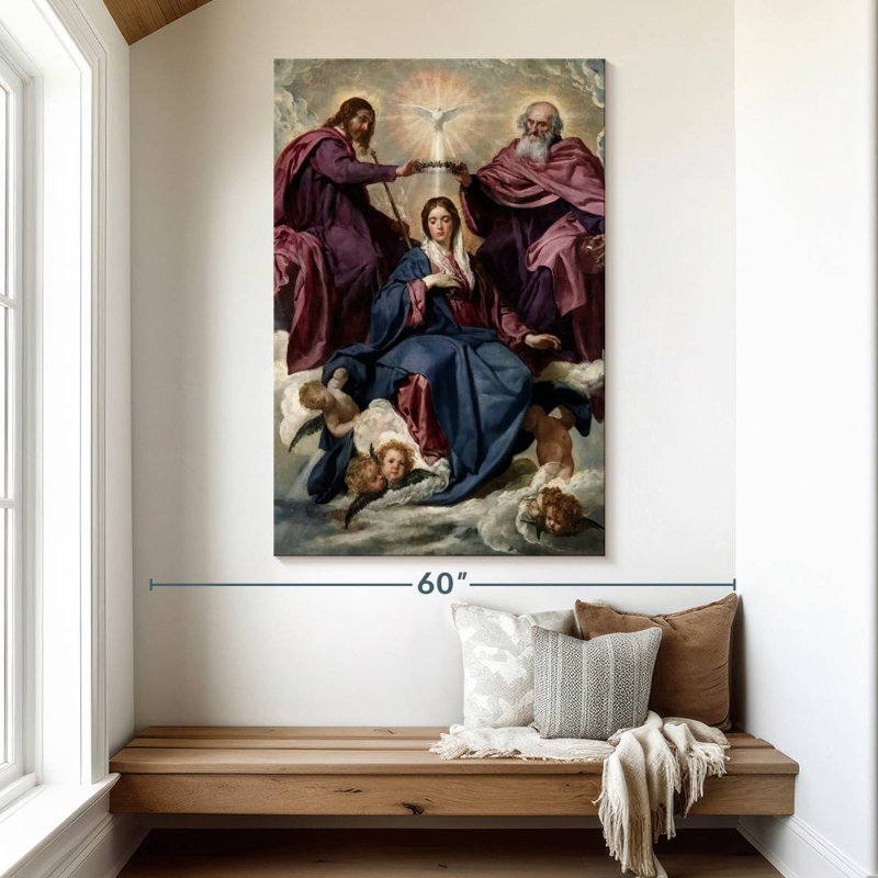 Leisha, couronnement de la Vierge 1635-36, H 51 po x l 34 po