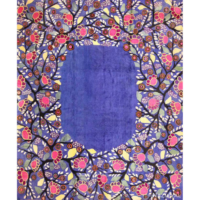 Tapis antique français Art Deco Benedictus