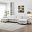 4-Seat Sectional Sofa With 2 Ottomans-2035293723