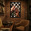 Abstract Chess Pieces Jewelry Hands Checkerboard Pattern