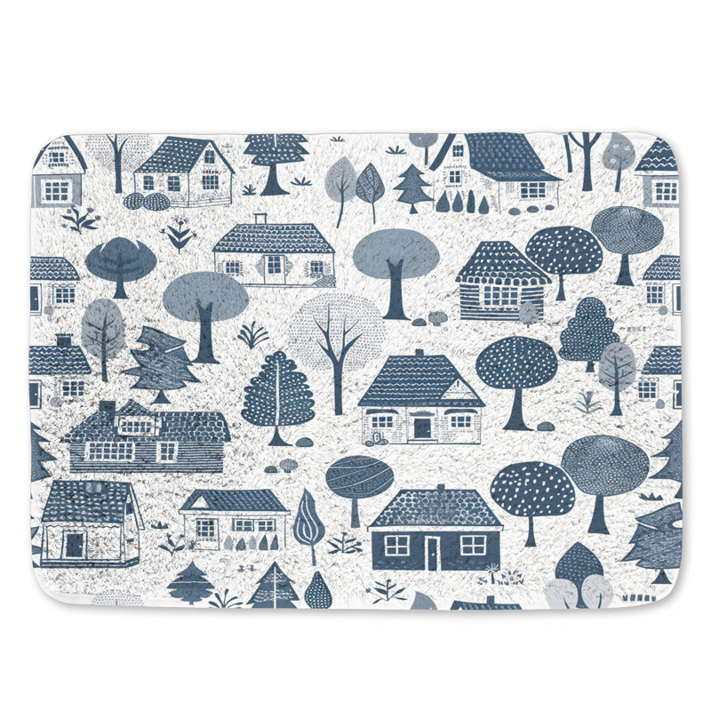 Maisons, tapis de bain, architecture, décor de salle de bain, plage côtière, L 24 po x l 17 po