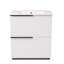  Meuble-lavabo 30 po avec lavabo en céramique, unités de rangement à fermeture en douceur à extension complète et conception cannelée, blanc-104867259