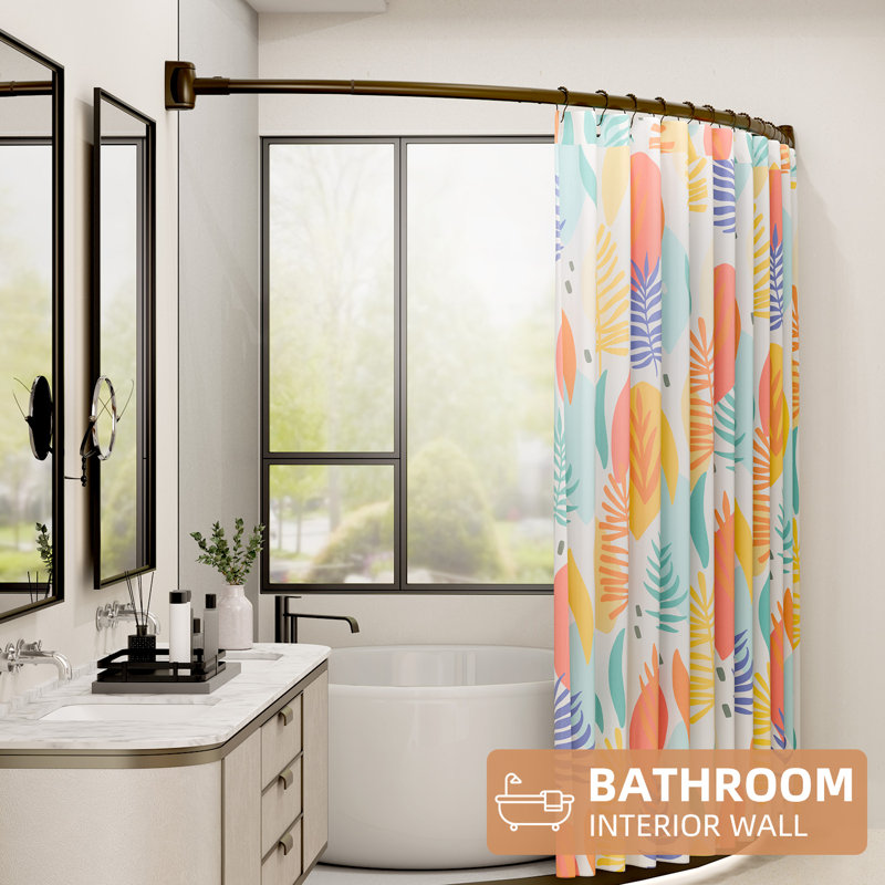 182.88cm Curved Shower Curtain Rod, Bronze