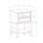 Valencia Nightstand - Rectangle Modern End Table with 2 Drawers for Bedroom, Burgundy-1973911341