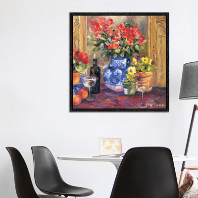 Red Flowers by Allayn Stevens - Painting on Canvas