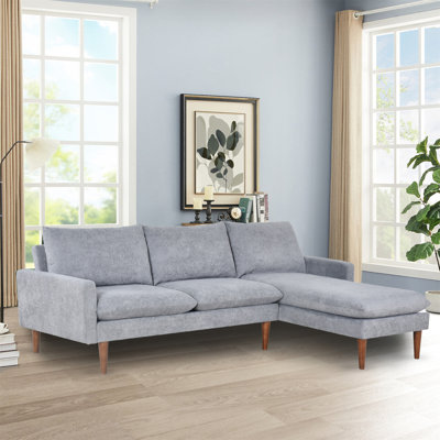 Abitante 85.82'' Velvet Sofa & Chaise