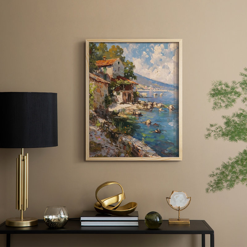 LANDSCAPES Series CECLXV III, reproduction d'art encadrée - bois massif, Naturel, H 11 po x l 9 po