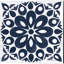 «Blue and White Tile» par Kathrine Lovell, art sur toile (ensemble de 4)