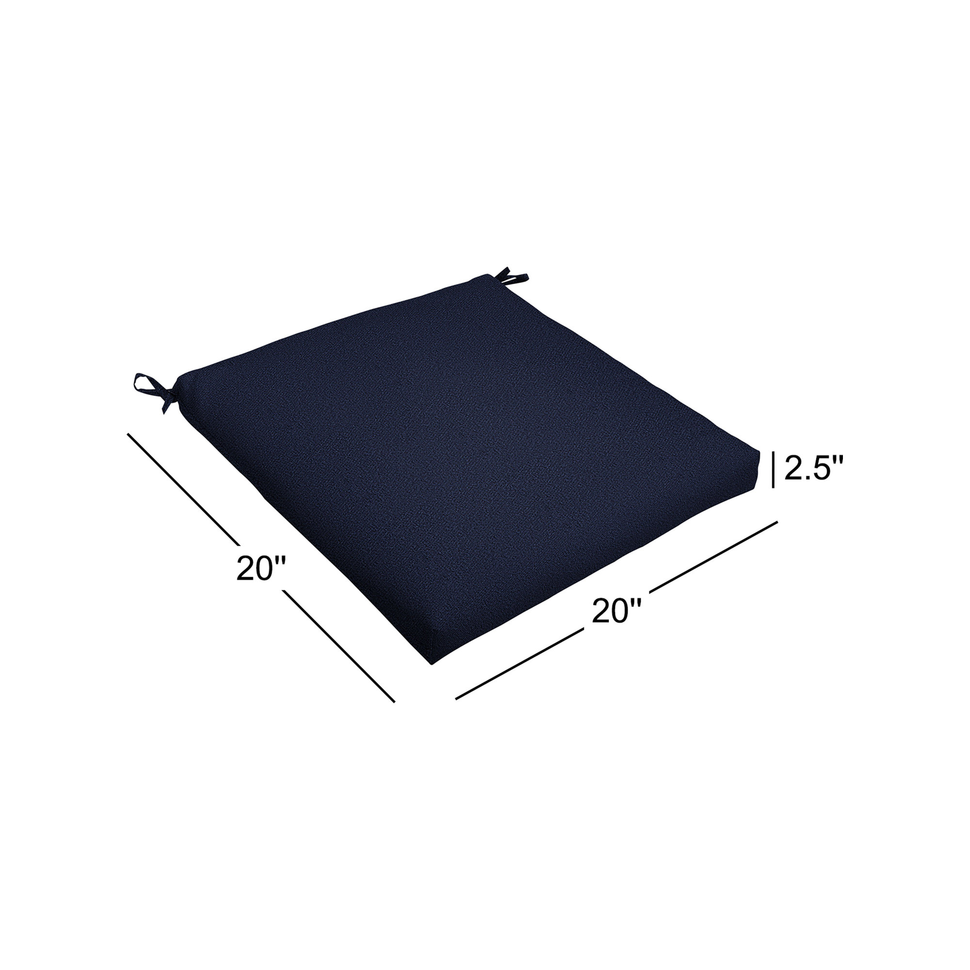 Outdoor Dining Chair Cushion, Blue, 20" x 20"