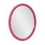 Miroir rond surdimensionné en perles bleu marine brillant-737240230