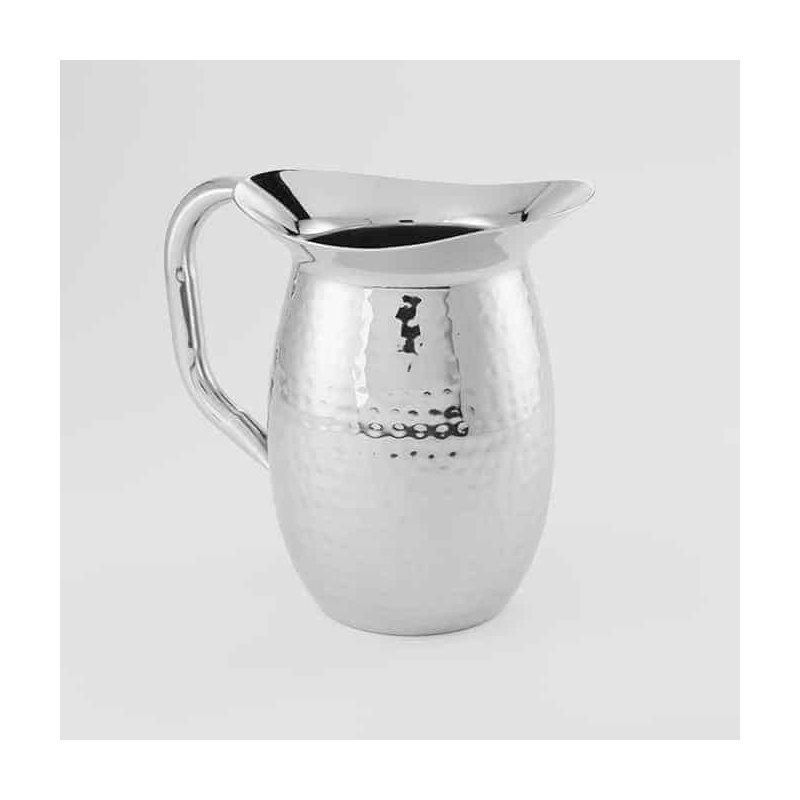Pichet, double paroi, cloche, martelé, 44 oz.