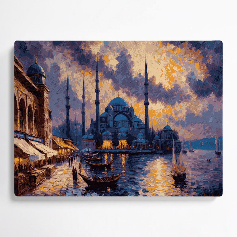Art mural mauve en villes, Turquie, Turquie, H 11 po x l 14 po