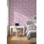 Murale mauve amovible à motif de licorne-2058664533