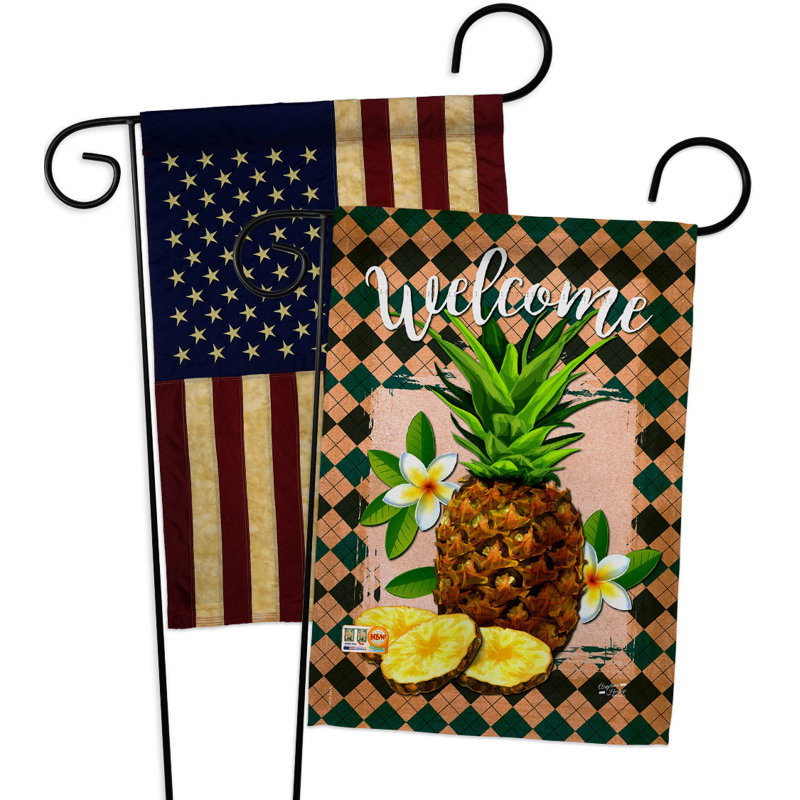 Drapeau de jardin à 2 côtés en polyester 18 x 13 po