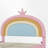 Adame Upholstered Rainbow Design Bed, Velvet Princess Platform Bed with Storage Drawer, Pink-1217959558