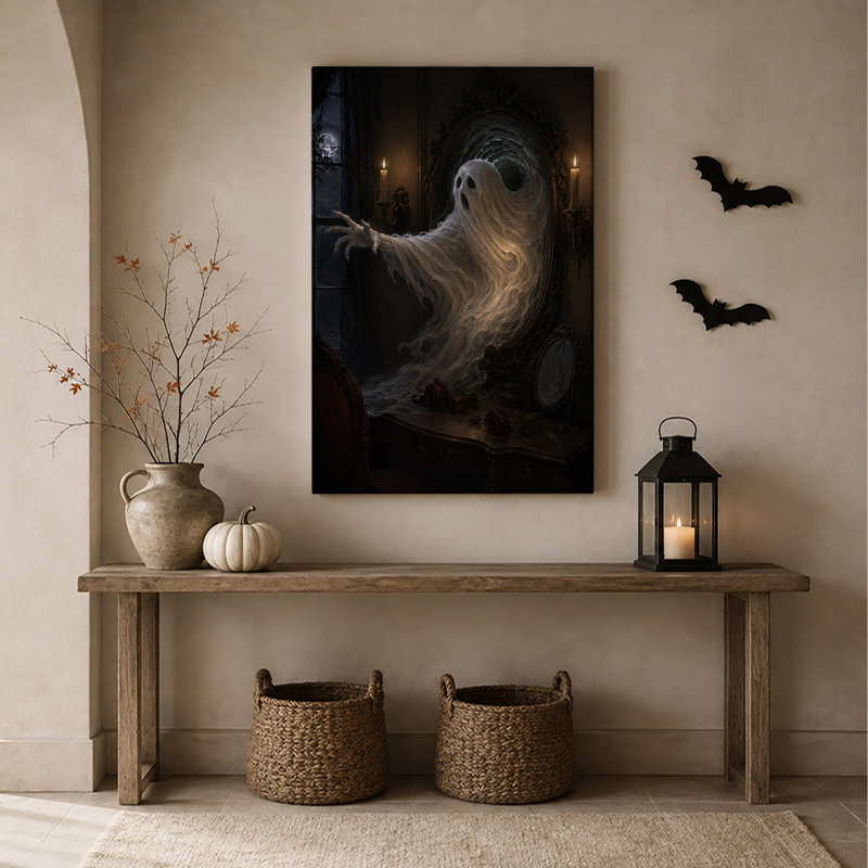 Art mural sur toile Halloween fantôme, H 48 po x l 36 po