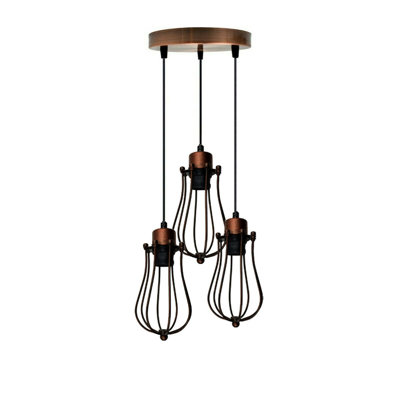 3 - Light Rustic Red Pendant