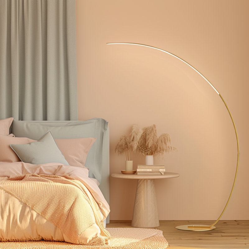 Lampe sur pied arquée 70 pouces, Doré