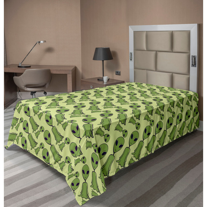 Voilier à drap plat sur fond bleu pâle Ambesonne, Drap plat pour lit simple