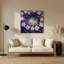 Art mural en métal botanique clématite mauve-686825971