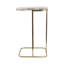 Sagebrook Home 24X15" Agate Top C-Table, White/Gold-1821522420