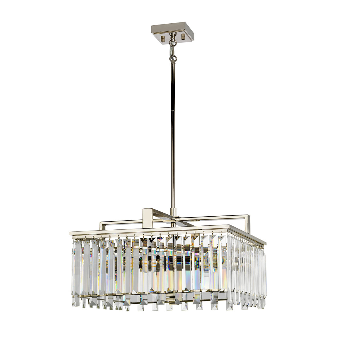 Square rectangle store chandelier