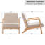 Fauteuil rembourré de 25,6 po de largeur Carrel-88117085