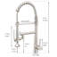 Robinet de cuisine commercial à poignée simple