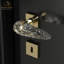 Ice Round Door Lever with Square Rosette-93536463