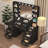 Vanity Table With Mirror And Lights, Vanity Desk With 6 Shelves, 7 Drawers With Golden Handle, Makeup Vanity For Bedroom-758289188